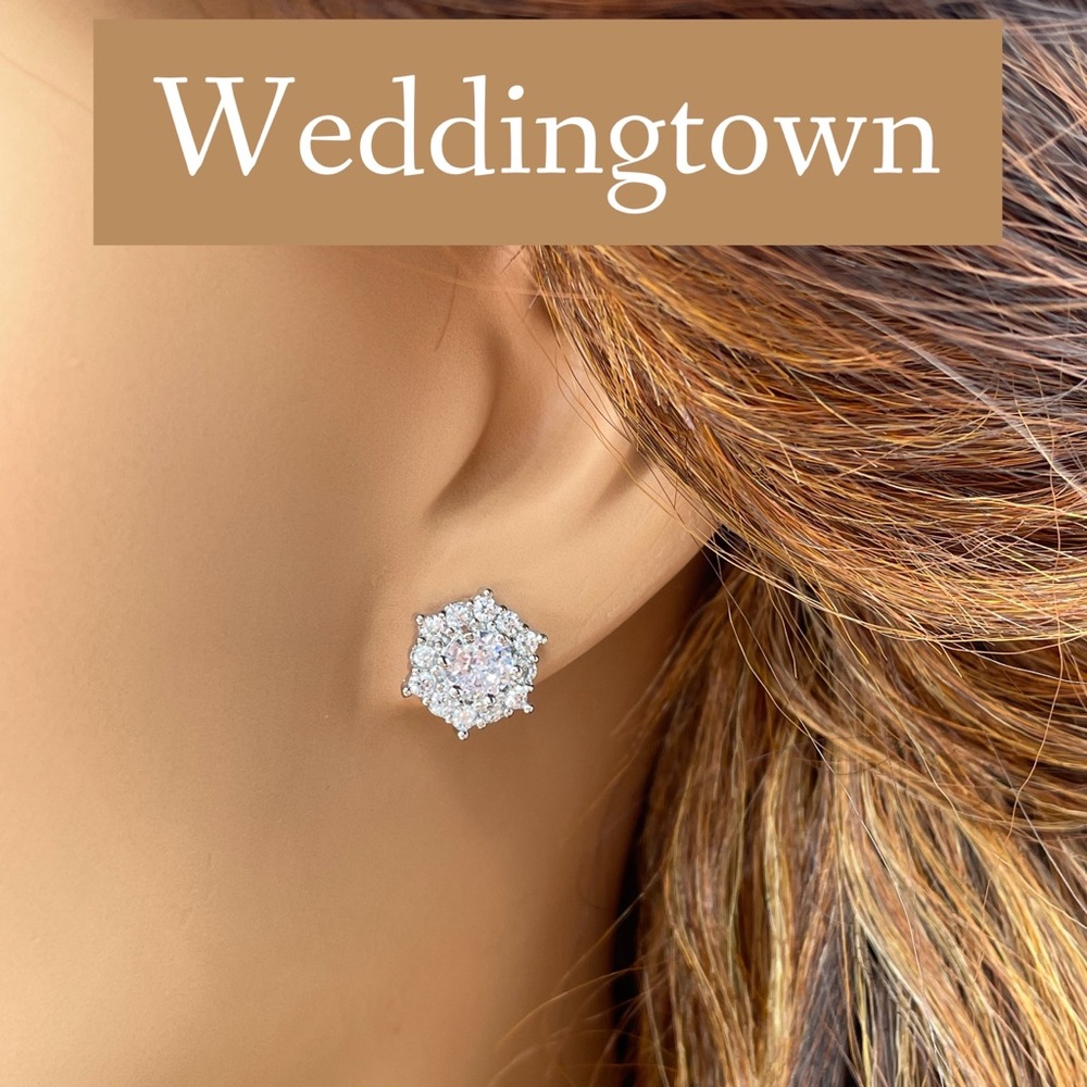 Luxury earring studs stud halo